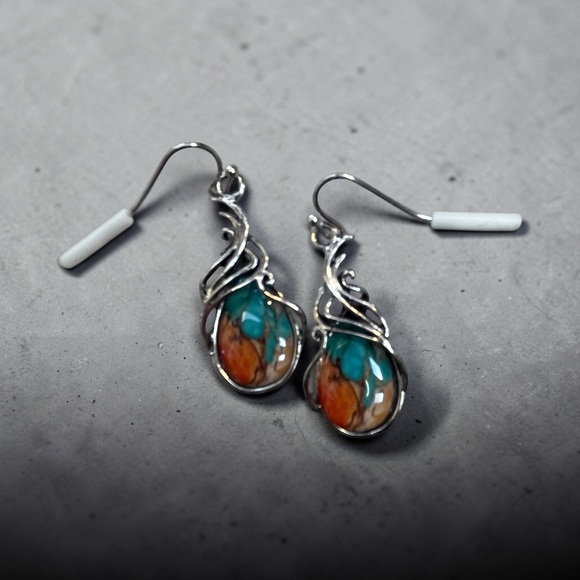 Jewelry - Bohemian Retro Turquoise Dangle Earrings